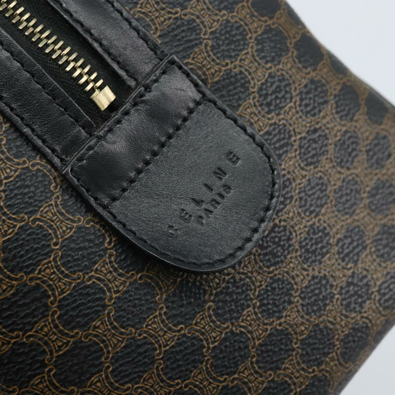 【日本直送】CELINE Macadam帆布迷你波士頓包 PVC皮革 黑色金色 正品 am10759V-17