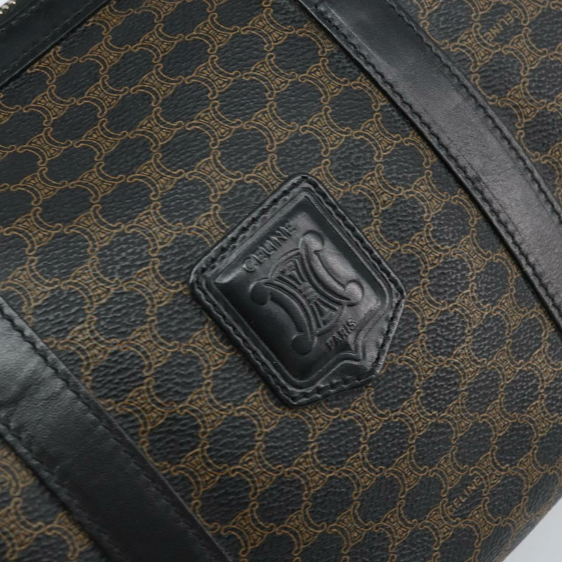 【日本直送】CELINE Macadam帆布迷你波士頓包 PVC皮革 黑色金色 正品 am10759V-18