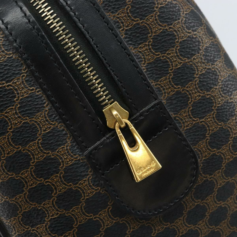 【日本直送】CELINE Macadam帆布迷你波士頓包 PVC皮革 黑色金色 正品 am10759V-19