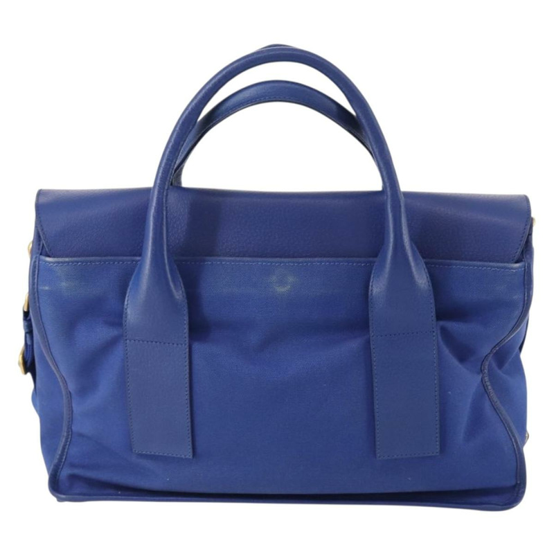 【日本直送】PRADA 手提包 皮革帆布 兩用 藍色金色 正品 BA10762-1