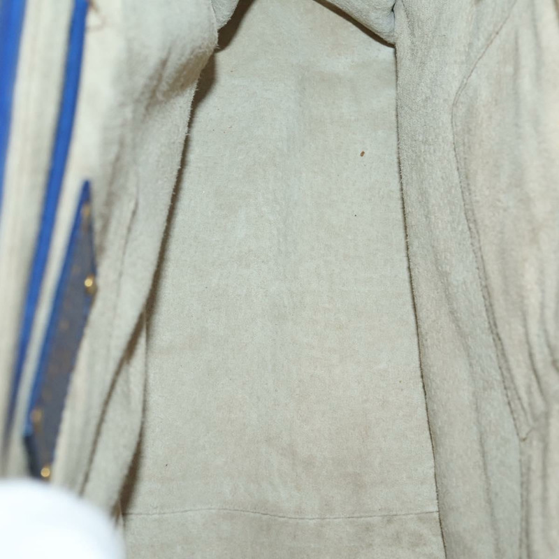 【日本直送】PRADA 手提包 皮革帆布 兩用 藍色金色 正品 BA10762-10