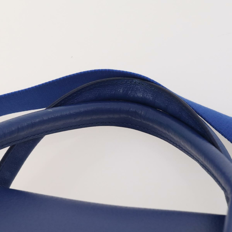 【日本直送】PRADA 手提包 皮革帆布 兩用 藍色金色 正品 BA10762-14