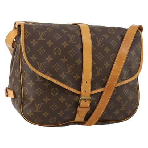 路易威登 Monogram Saumur 35 肩背包 M42254 LV Auth ki6465