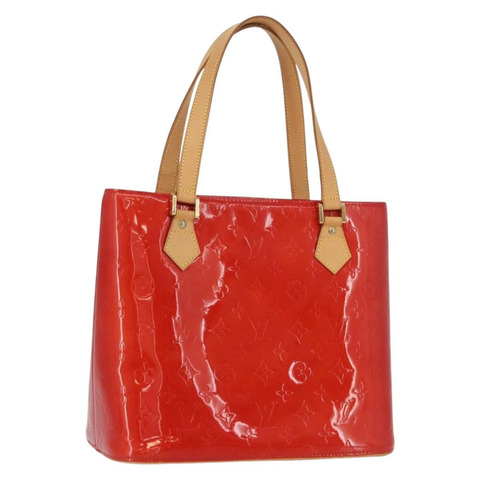 路易威登 Monogram Vernis Houston 手提包 紅色 M91092 LV 正品 ki6445