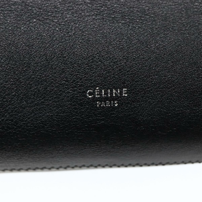 【日本直送】CELINE 鉚釘手提包 皮革 黑色 銀色 Auth mr2054-9