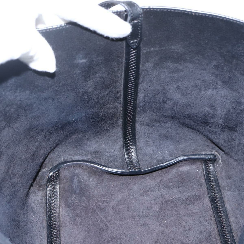 【日本直送】CELINE 鉚釘手提包 皮革 黑色 銀色 Auth mr2054-17