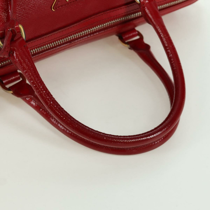 【日本直送】PRADA 手提包 Safiano 皮革 2way 紅色金色 Auth mr2038-7