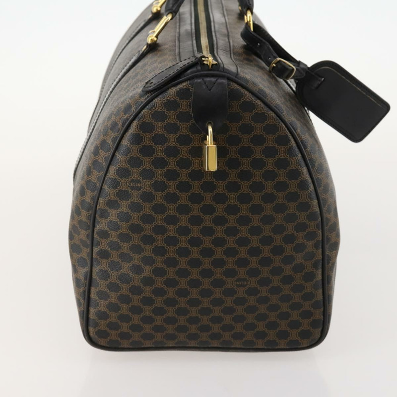 【日本直送】CELINE Macadam帆布波士頓包 PVC皮革 黑色 金色 Auth mr2010-3