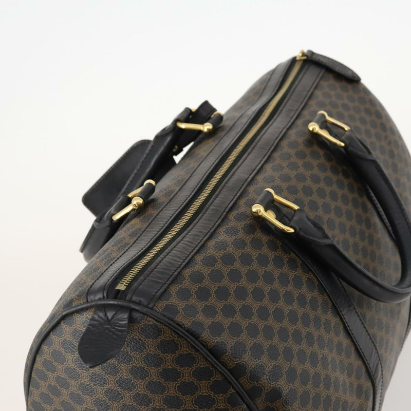 【日本直送】CELINE Macadam帆布波士頓包 PVC皮革 黑色 金色 Auth mr2010-5