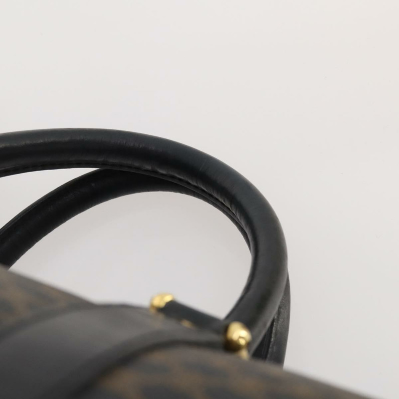 【日本直送】CELINE Macadam帆布波士頓包 PVC皮革 黑色 金色 Auth mr2010-7