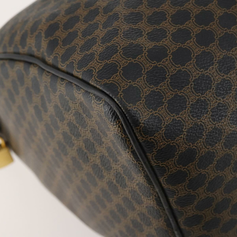 【日本直送】CELINE Macadam帆布波士頓包 PVC皮革 黑色 金色 Auth mr2010-13