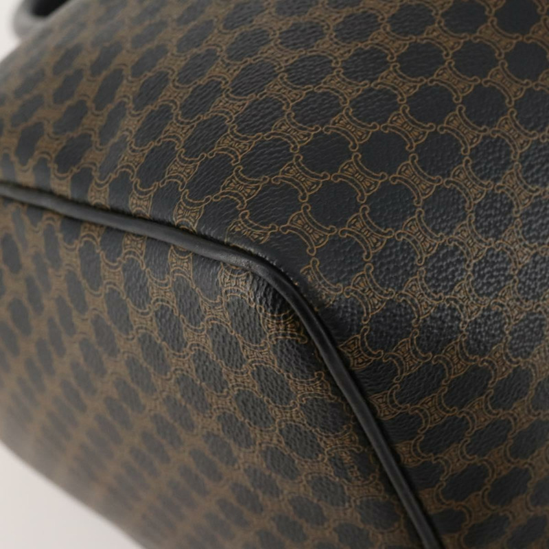 【日本直送】CELINE Macadam帆布波士頓包 PVC皮革 黑色 金色 Auth mr2010-15