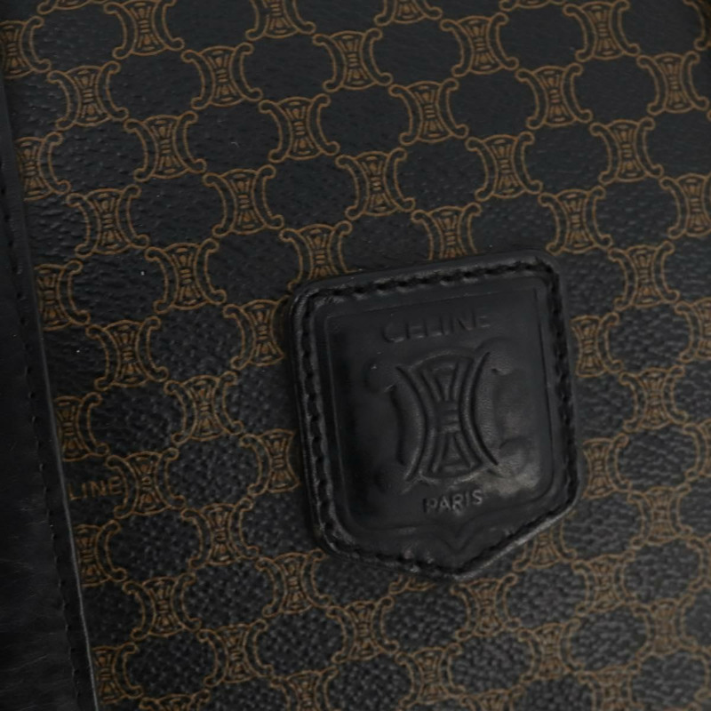 【日本直送】CELINE Macadam帆布波士頓包 PVC皮革 黑色 金色 Auth mr2010-17