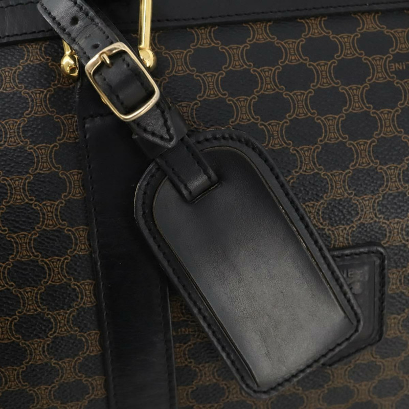 【日本直送】CELINE Macadam帆布波士頓包 PVC皮革 黑色 金色 Auth mr2010-18