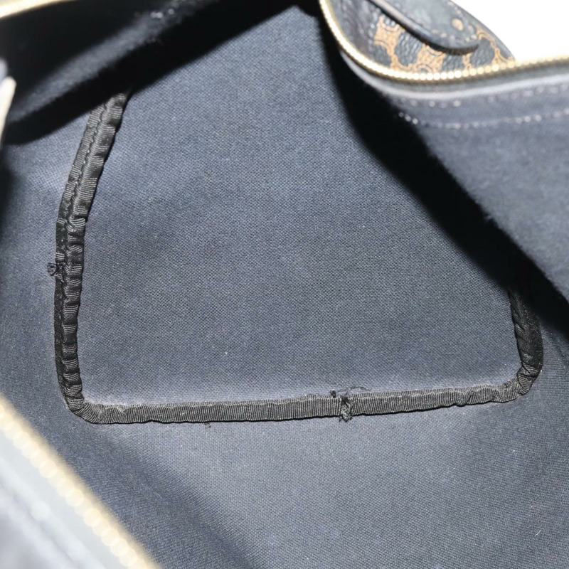 【日本直送】CELINE Macadam帆布波士頓包 PVC皮革 黑色 金色 Auth mr2010-19