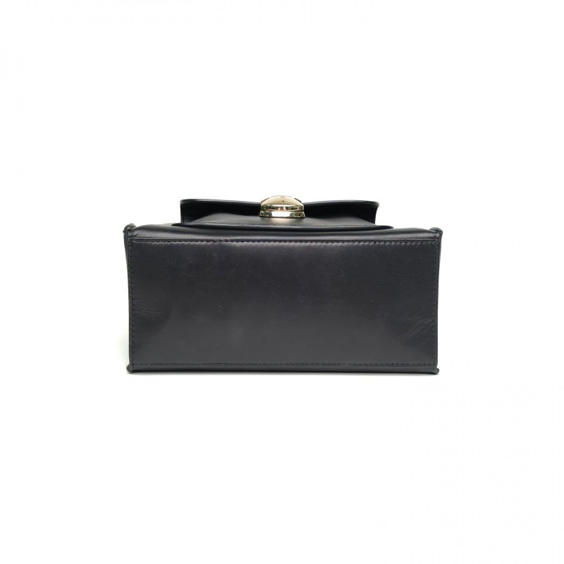 BALENCIAGA 黑色牛皮巴黎世家Padlock豎版風琴包手提托特肩背包-4