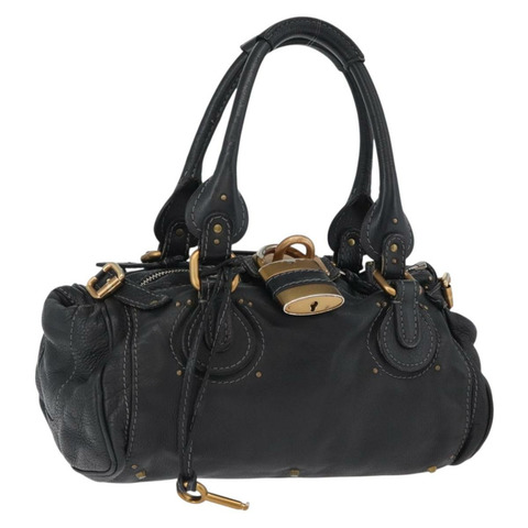 Chloe Paddington 手提包，黑色金色銀色真皮款，正品 am10875SAV