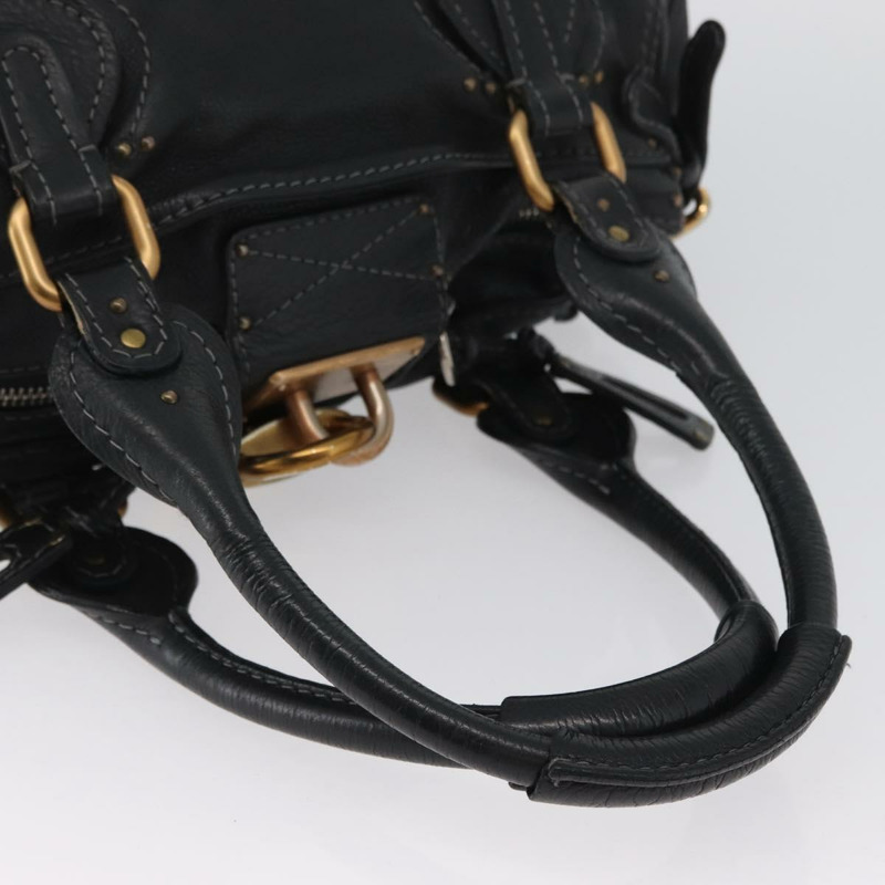 【日本直送】Chloe Paddington 手提包，黑色金色銀色真皮款，正品 am10875SAV-6