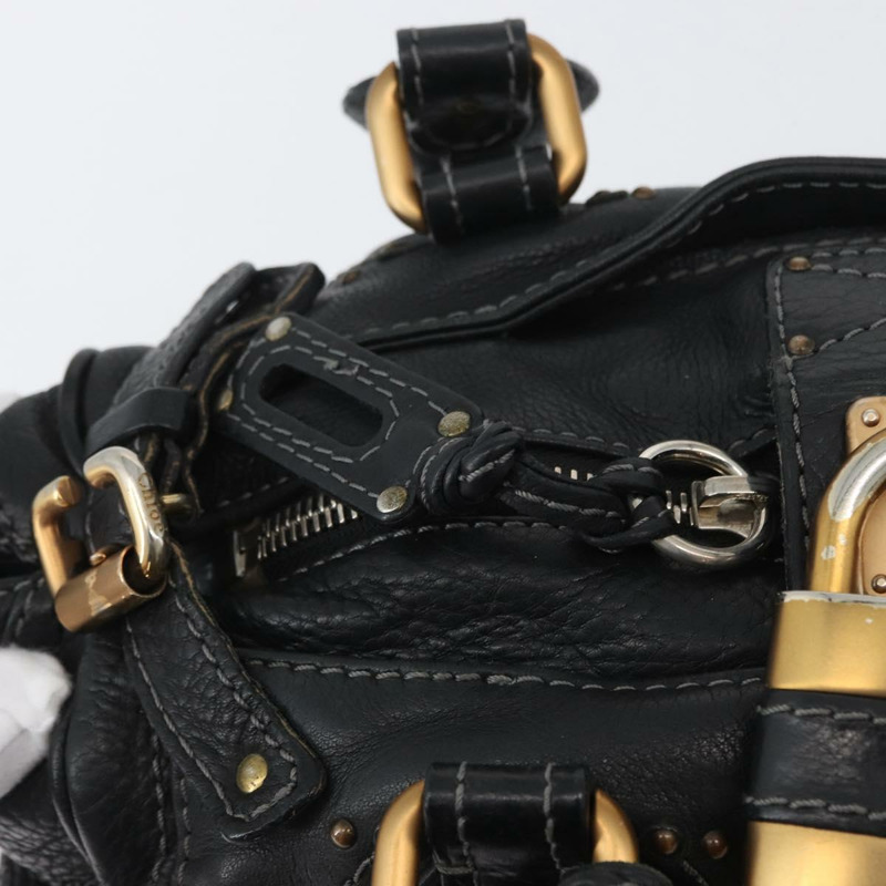 【日本直送】Chloe Paddington 手提包，黑色金色銀色真皮款，正品 am10875SAV-18