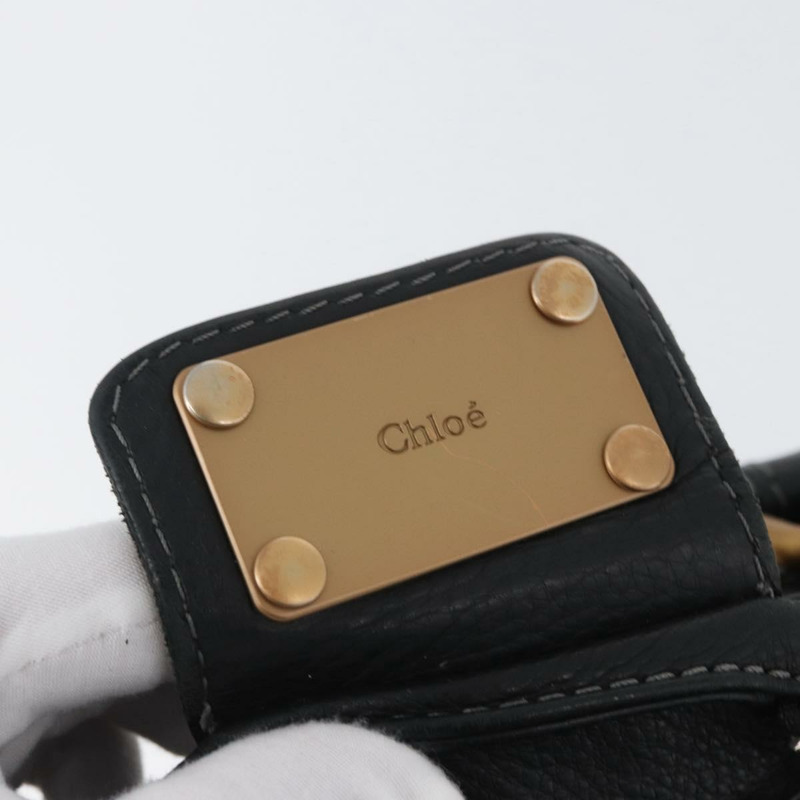 【日本直送】Chloe Paddington 手提包，黑色金色銀色真皮款，正品 am10875SAV-20