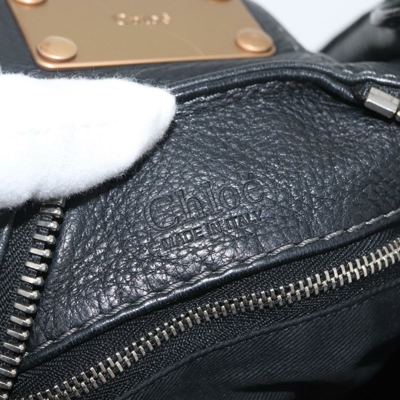 【日本直送】Chloe Paddington 手提包，黑色金色銀色真皮款，正品 am10875SAV-21
