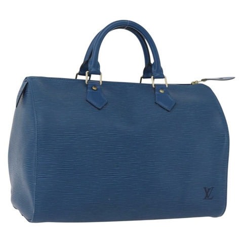 路易威登 Epi Speedy 30 手提包，托萊多藍，M43005，LV 正品，貨號 172100A