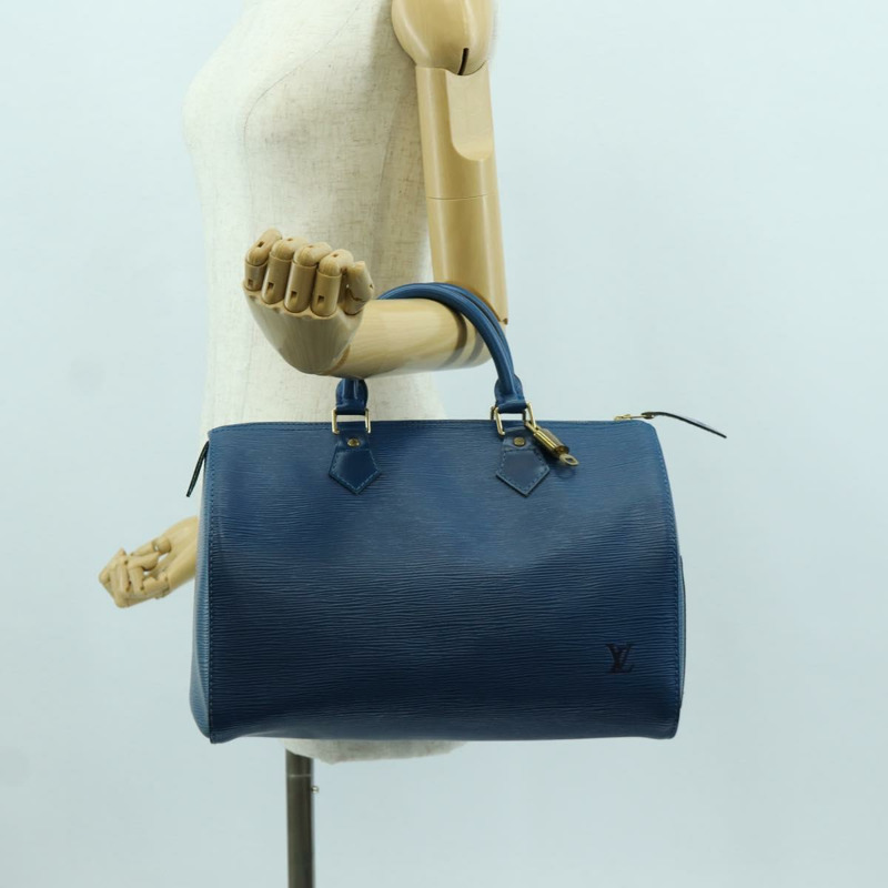 【日本直送】路易威登 Epi Speedy 30 手提包，托萊多藍，M43005，LV 正品，編號 172778V-22