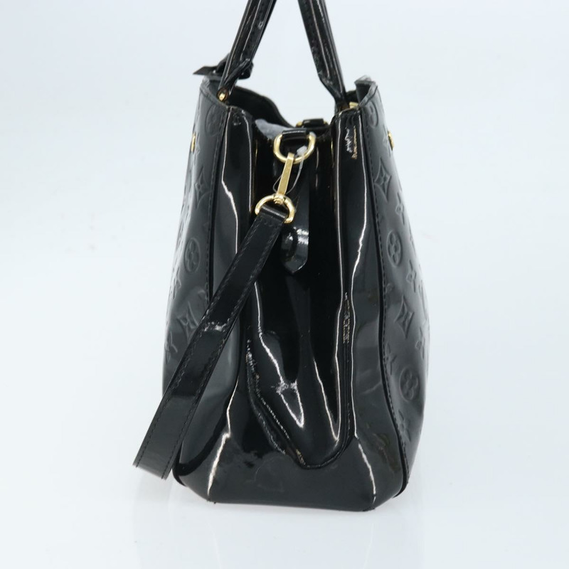 【日本直送】路易威登 Monogram Vernis Montaigne 中型手提包 Noir M50168 LV 正品 172893-2