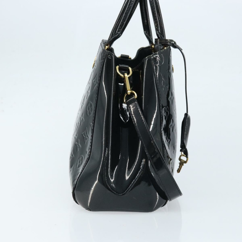 【日本直送】路易威登 Monogram Vernis Montaigne 中型手提包 Noir M50168 LV 正品 172893-3