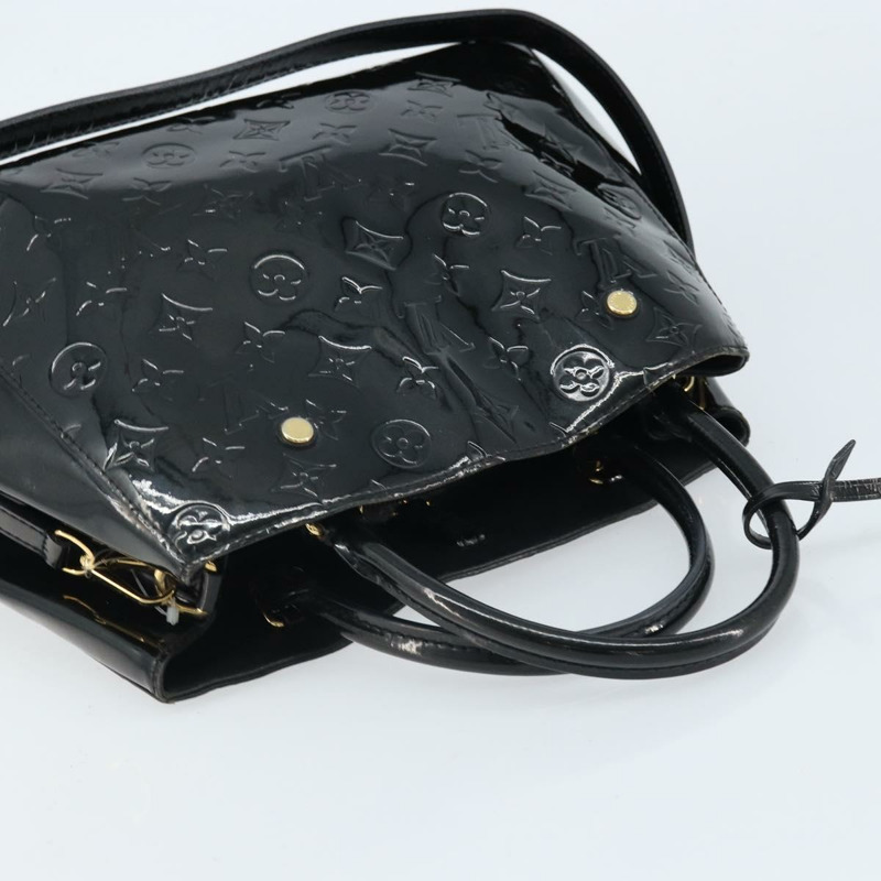 【日本直送】路易威登 Monogram Vernis Montaigne 中型手提包 Noir M50168 LV 正品 172893-5