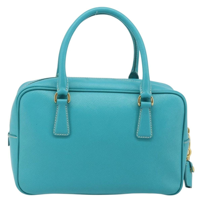 【日本直送】PRADA 手提包 Safiano 皮革 金色 祖母綠 正品 171445V-1