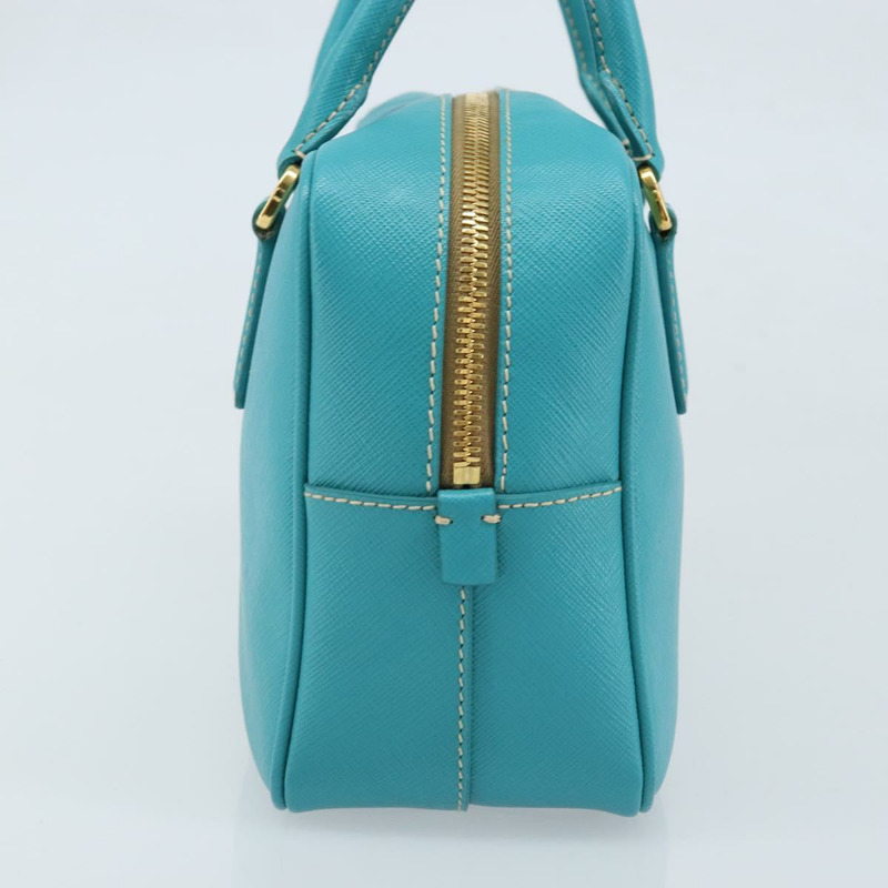 【日本直送】PRADA 手提包 Safiano 皮革 金色 祖母綠 正品 171445V-2