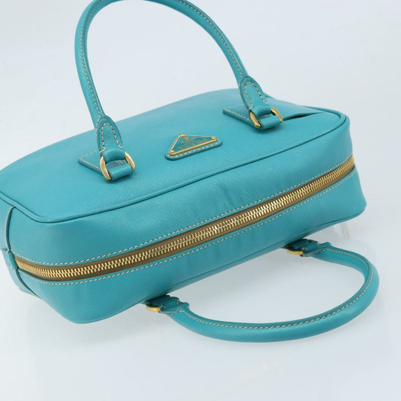 【日本直送】PRADA 手提包 Safiano 皮革 金色 祖母綠 正品 171445V-5