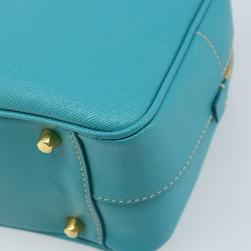 【日本直送】PRADA 手提包 Safiano 皮革 金色 祖母綠 正品 171445V-7