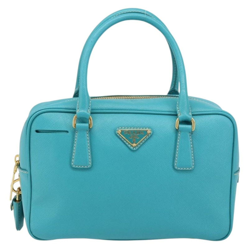 【日本直送】PRADA 手提包 Safiano 皮革 金色 祖母綠 正品 171445V-12