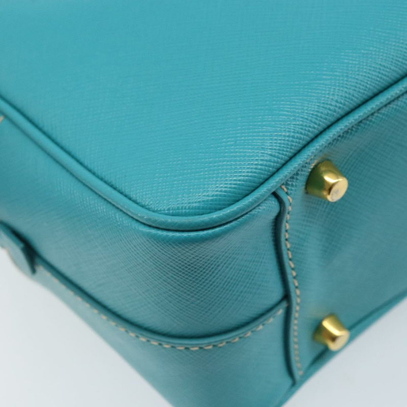 【日本直送】PRADA 手提包 Safiano 皮革 金色 祖母綠 正品 171445V-16