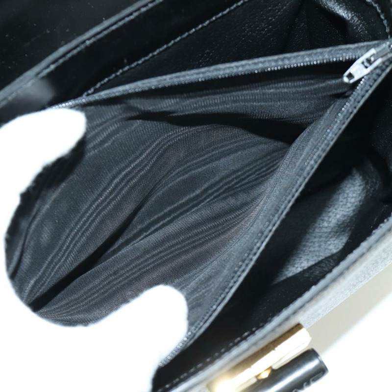 【日本直送】CELINE Circle Macadam帆布手提包 PVC 2way 黑色金色 Auth 171461V-10