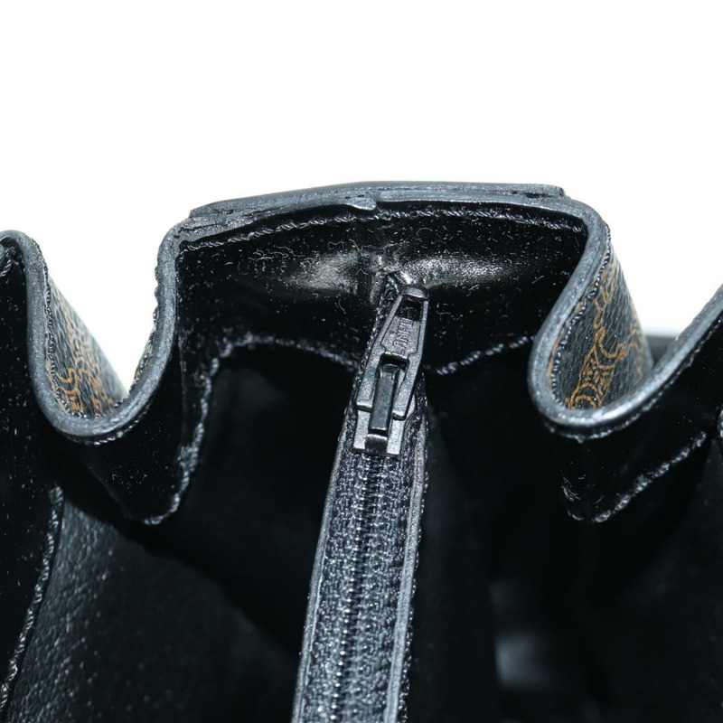 【日本直送】CELINE Circle Macadam帆布手提包 PVC 2way 黑色金色 Auth 171461V-25