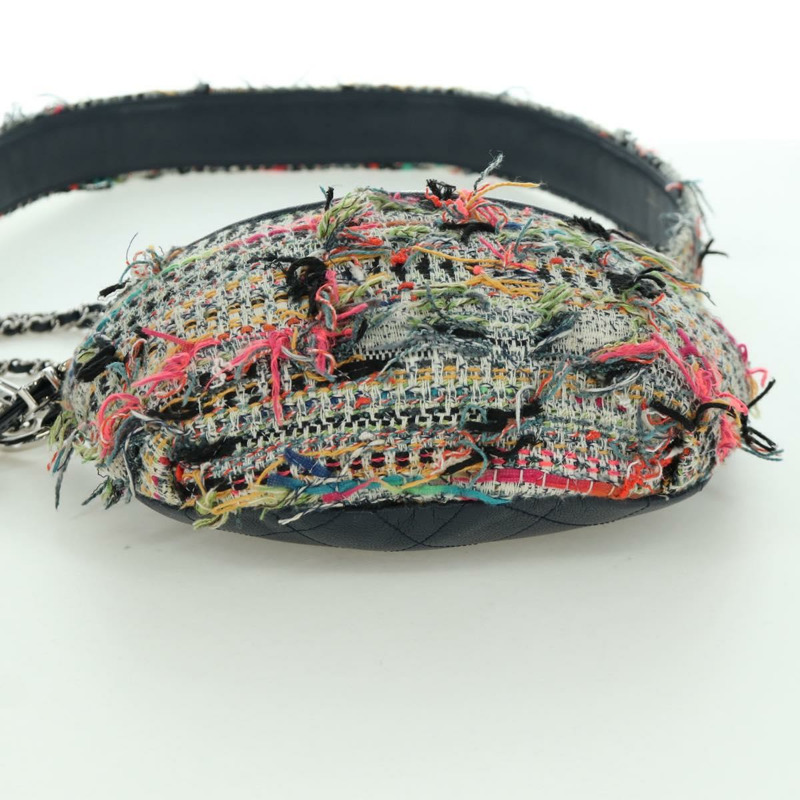 【日本直送】香奈兒 (CHANEL) Matelasse Chain Bag Tweed 2way Multicolor Silver CC Auth 171446SAM-4