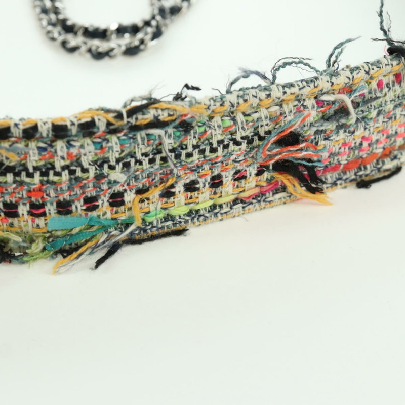 【日本直送】香奈兒 (CHANEL) Matelasse Chain Bag Tweed 2way Multicolor Silver CC Auth 171446SAM-7