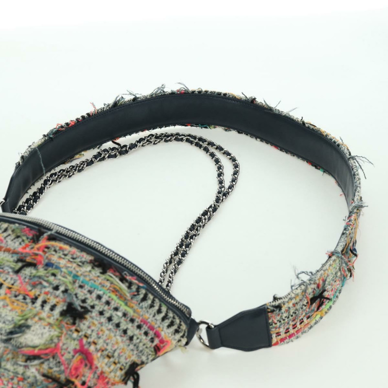 【日本直送】香奈兒 (CHANEL) Matelasse Chain Bag Tweed 2way Multicolor Silver CC Auth 171446SAM-13