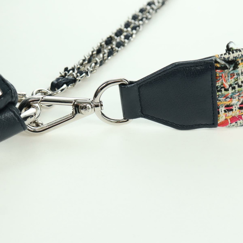 【日本直送】香奈兒 (CHANEL) Matelasse Chain Bag Tweed 2way Multicolor Silver CC Auth 171446SAM-14