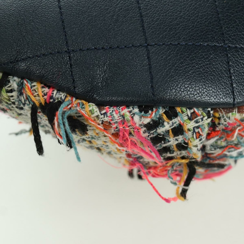 【日本直送】香奈兒 (CHANEL) Matelasse Chain Bag Tweed 2way Multicolor Silver CC Auth 171446SAM-17