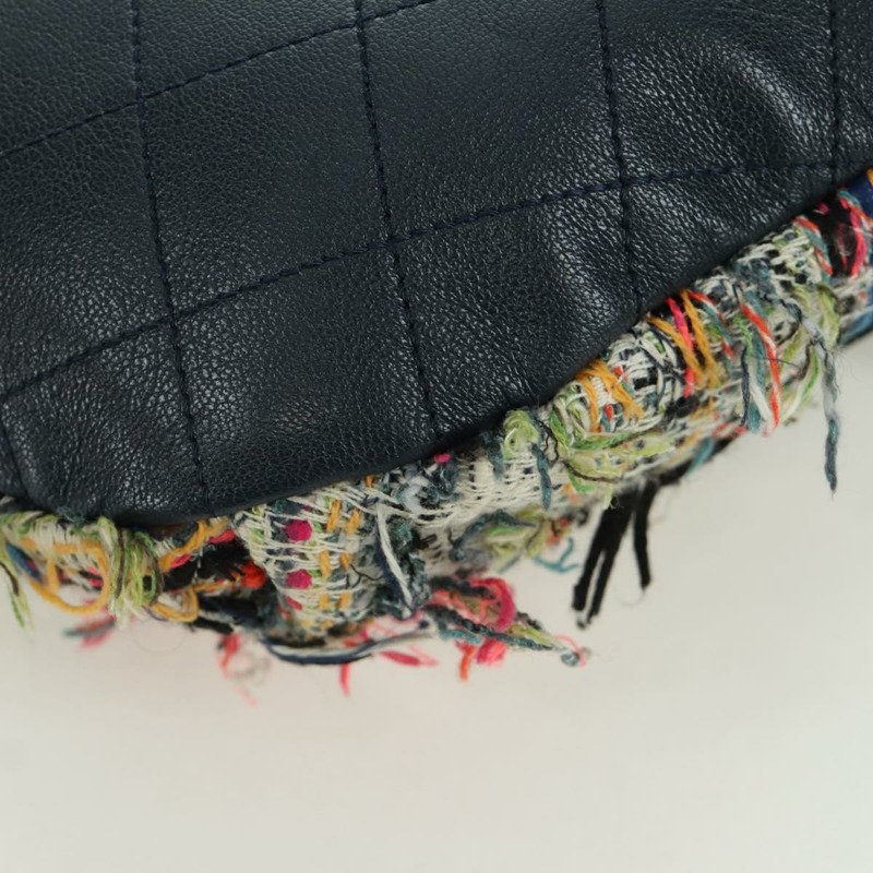 【日本直送】香奈兒 (CHANEL) Matelasse Chain Bag Tweed 2way Multicolor Silver CC Auth 171446SAM-18