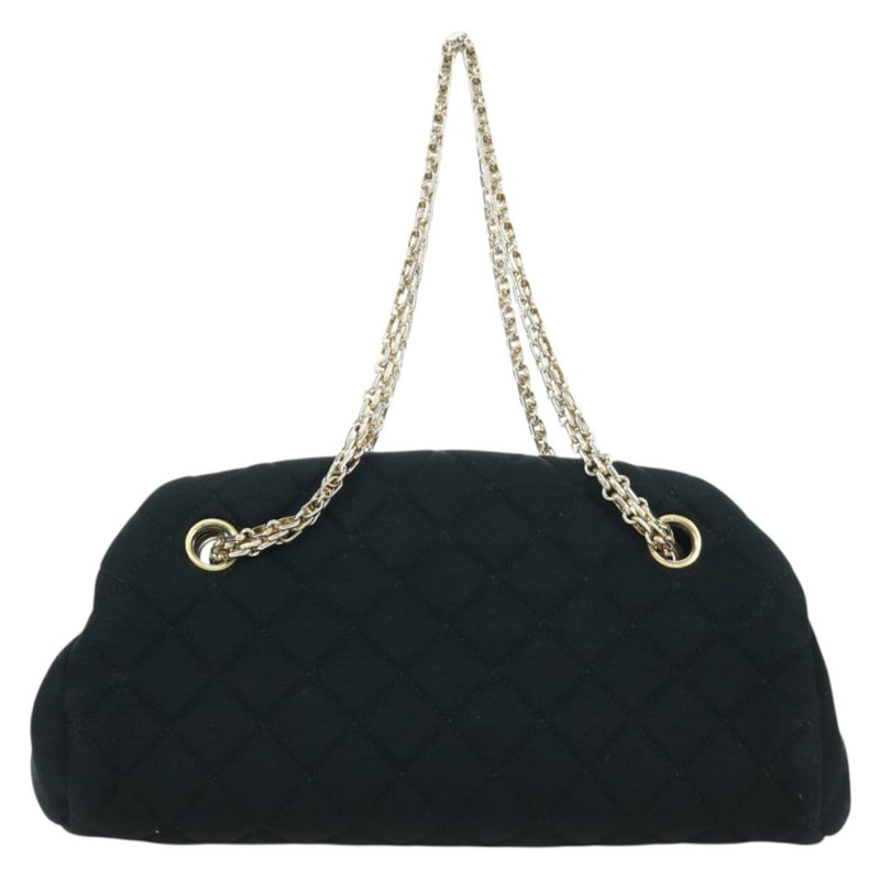 【日本直送】香奈兒 (CHANEL) Matelasse 鏈條肩背包，黑色金色 CC 標誌，貨號 168322V-1