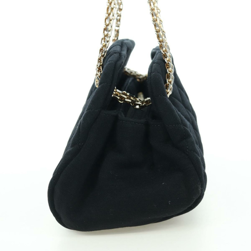 【日本直送】香奈兒 (CHANEL) Matelasse 鏈條肩背包，黑色金色 CC 標誌，貨號 168322V-3