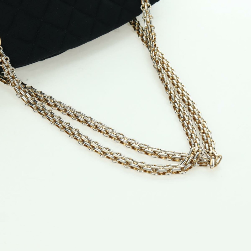 【日本直送】香奈兒 (CHANEL) Matelasse 鏈條肩背包，黑色金色 CC 標誌，貨號 168322V-6