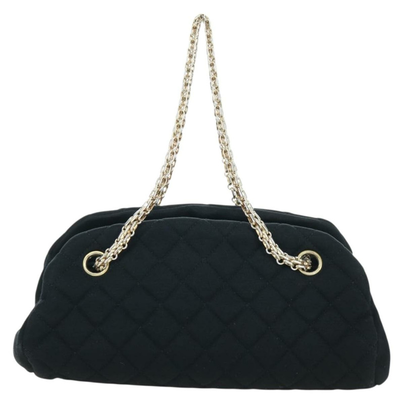 【日本直送】香奈兒 (CHANEL) Matelasse 鏈條肩背包，黑色金色 CC 標誌，貨號 168322V-12