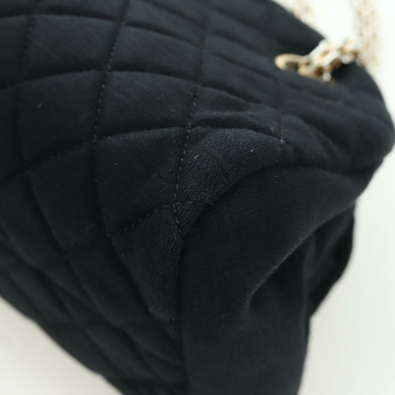 【日本直送】香奈兒 (CHANEL) Matelasse 鏈條肩背包，黑色金色 CC 標誌，貨號 168322V-14