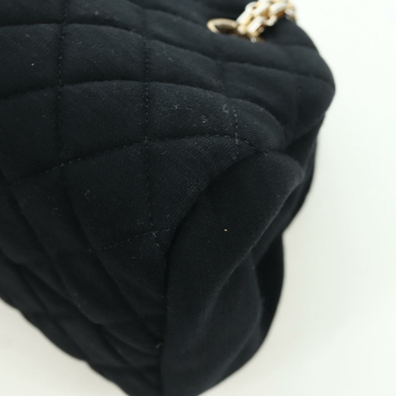 【日本直送】香奈兒 (CHANEL) Matelasse 鏈條肩背包，黑色金色 CC 標誌，貨號 168322V-16